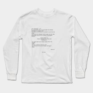 Reservoir Dogs Screenplay Long Sleeve T-Shirt